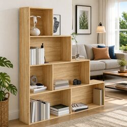 Book Cabinet Dimensions: 155 x 24 x 160 cm with 6 Shelves