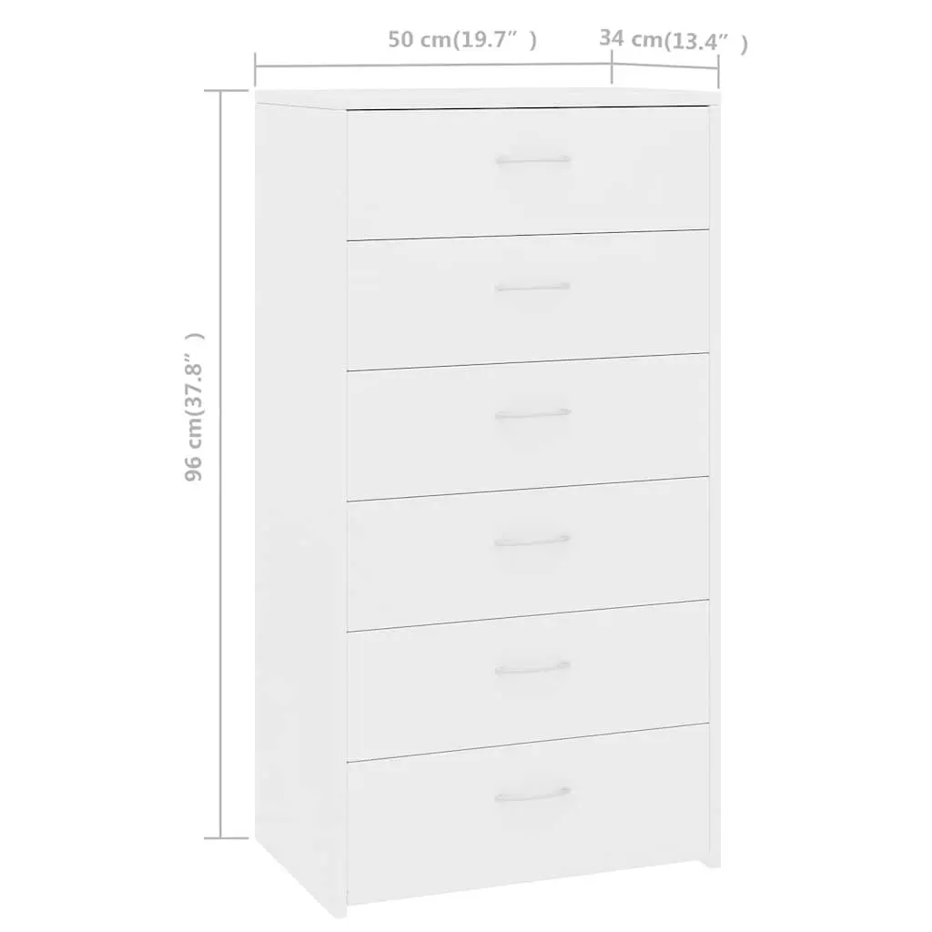 White Sideboard Cabinet Storage Furniture Bedroom Living Room Office 50W x 34D x 96H cm