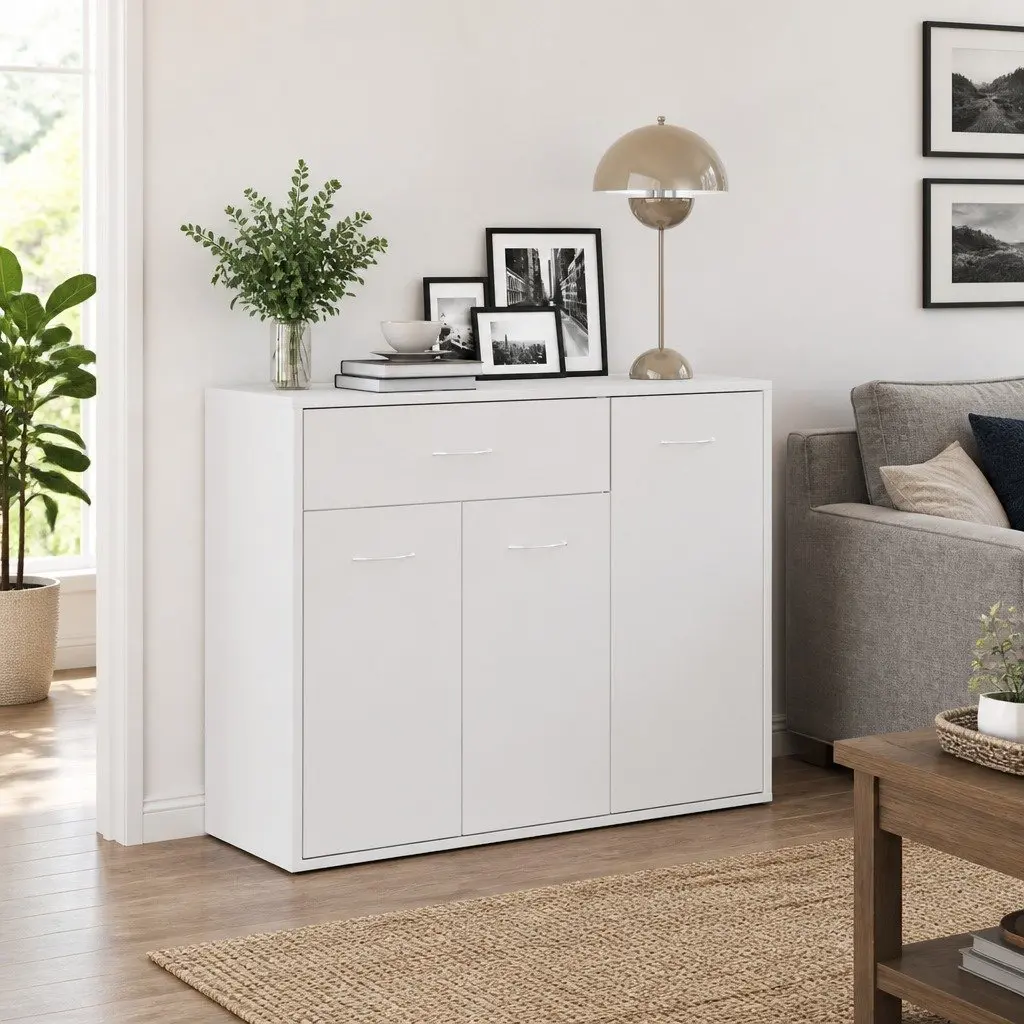 Sideboard for Home 88x30x70 cm Storage Cabinet Engineered Wood Drawer Doors