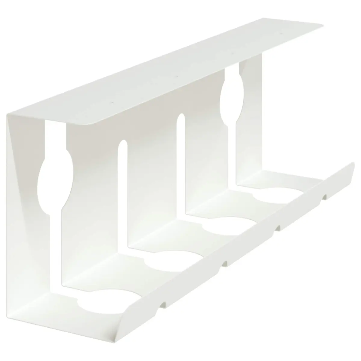 Under Desk Cable Management Tray 2 Piece White Organiser