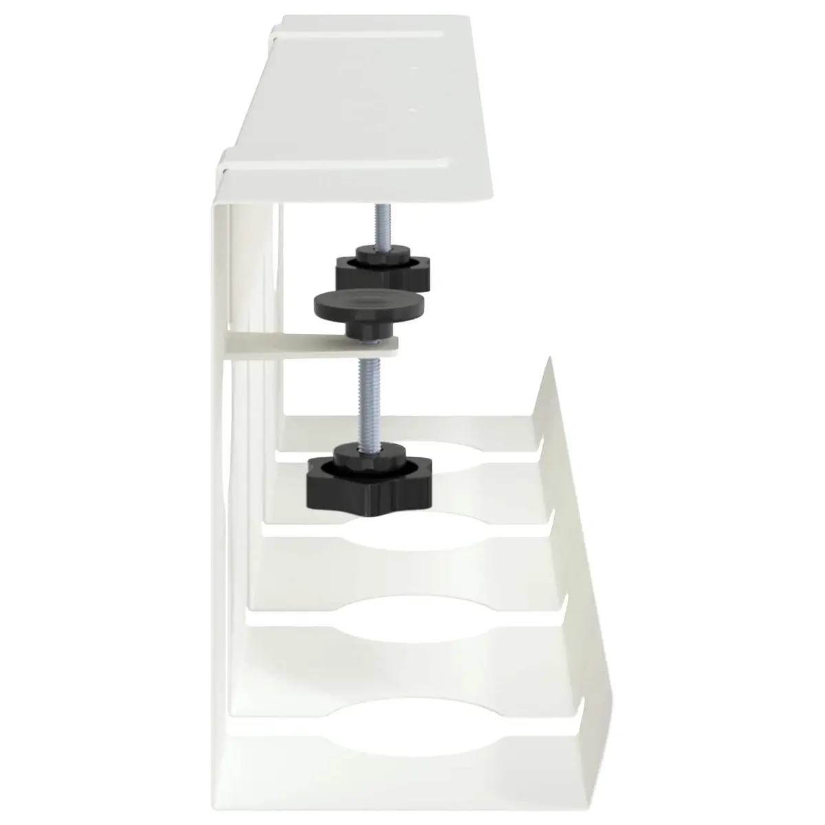 Under Desk Cable Management Tray 2 Piece White Organiser