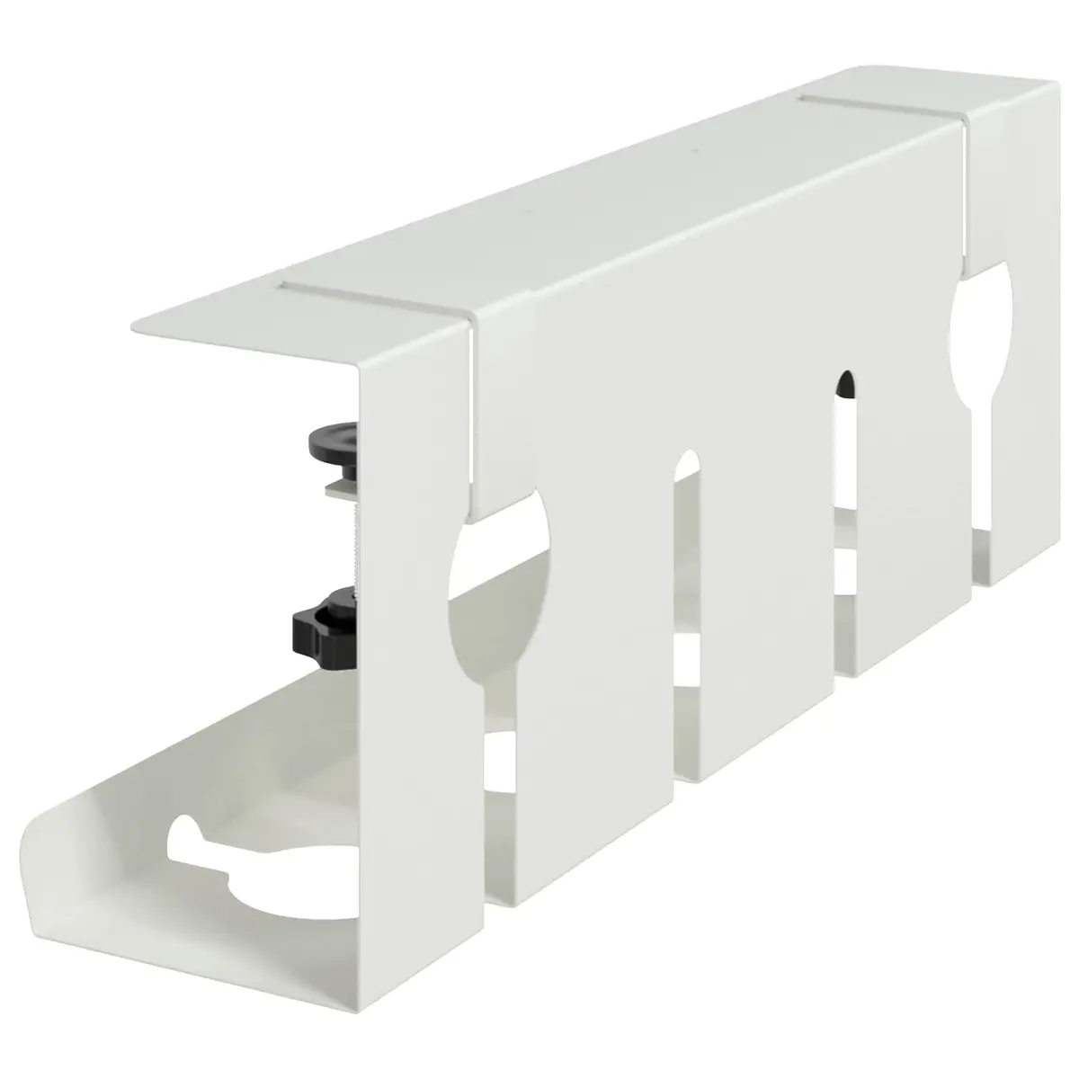 Under Desk Cable Management Tray 2 Piece White Organiser