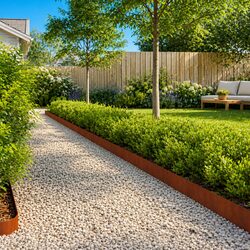 Steel Lawn Edging: 10 pcs, 103 x 15 cm Each