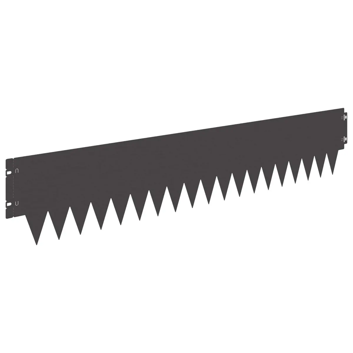 Steel Lawn Edging for Garden 103 x 20 cm Black Borders 10 Pieces