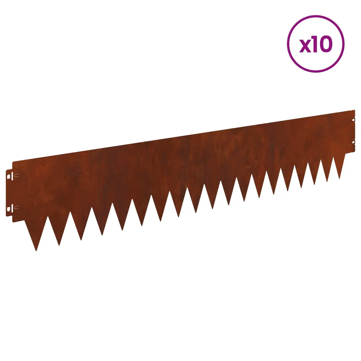 Steel Lawn Edging for Garden Landscaping 10 Piece Flexible Interlocking Outdoor Border
