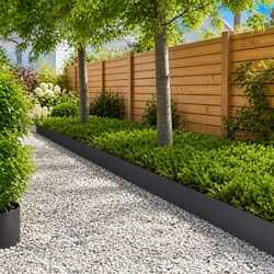 Steel Lawn Edging Specifications: 10 Flexible Black Borders