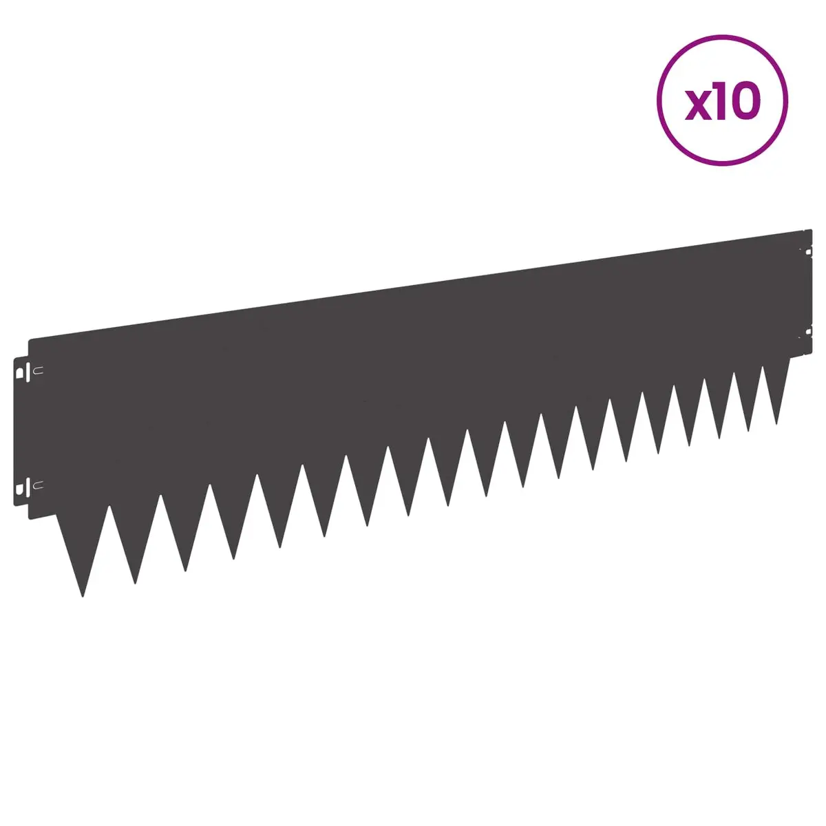 Steel Lawn Edging Outdoor 10 Piece Flexible Borders Landscaping