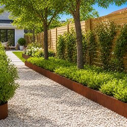 10 Pieces Steel Lawn Edging - Brown Flexible Interlocking System