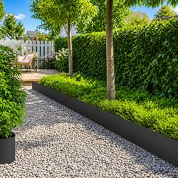 Steel Lawn Edging Set - 10 Pieces, 103 x 30 cm
