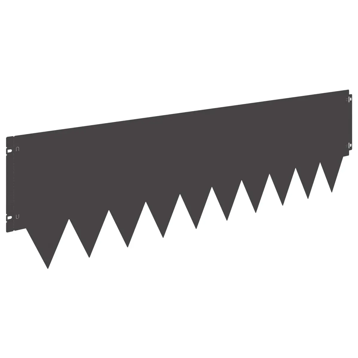 Steel Lawn Edging for Garden Landscaping 103 x 30 cm Flexible Black 10 Pieces