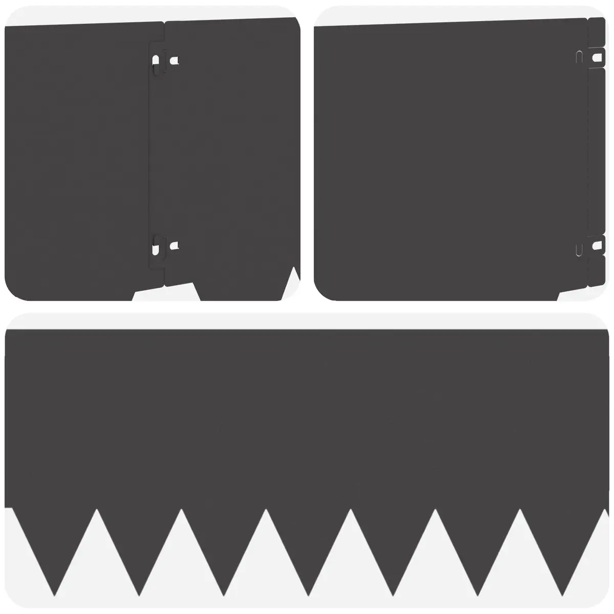 Steel Lawn Edging Garden Border Flexible Interlocking Black Metal 20 Pieces