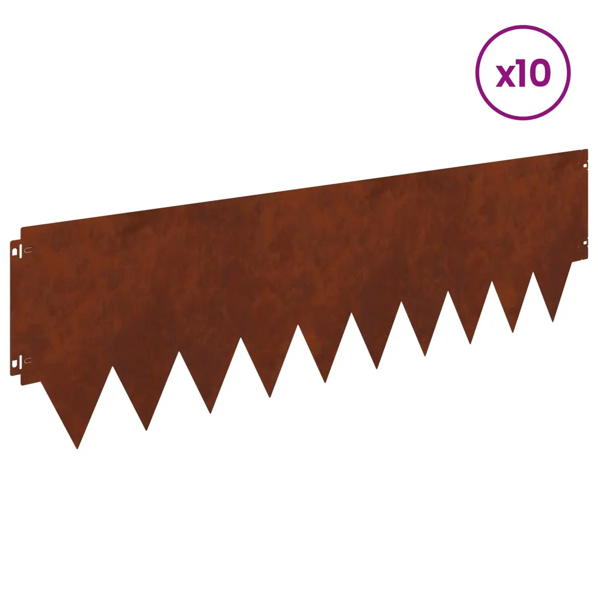 Steel Lawn Edging Garden Border 10 Piece Flexible Metal Fencing Barrier