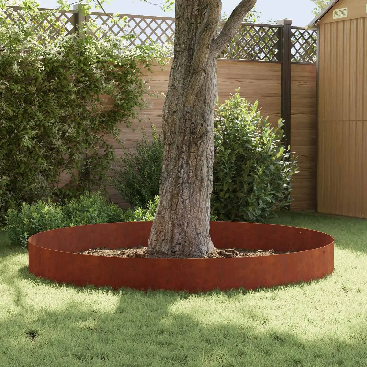 Steel Lawn Edging Garden Border 10 Piece Flexible Metal Fencing Barrier