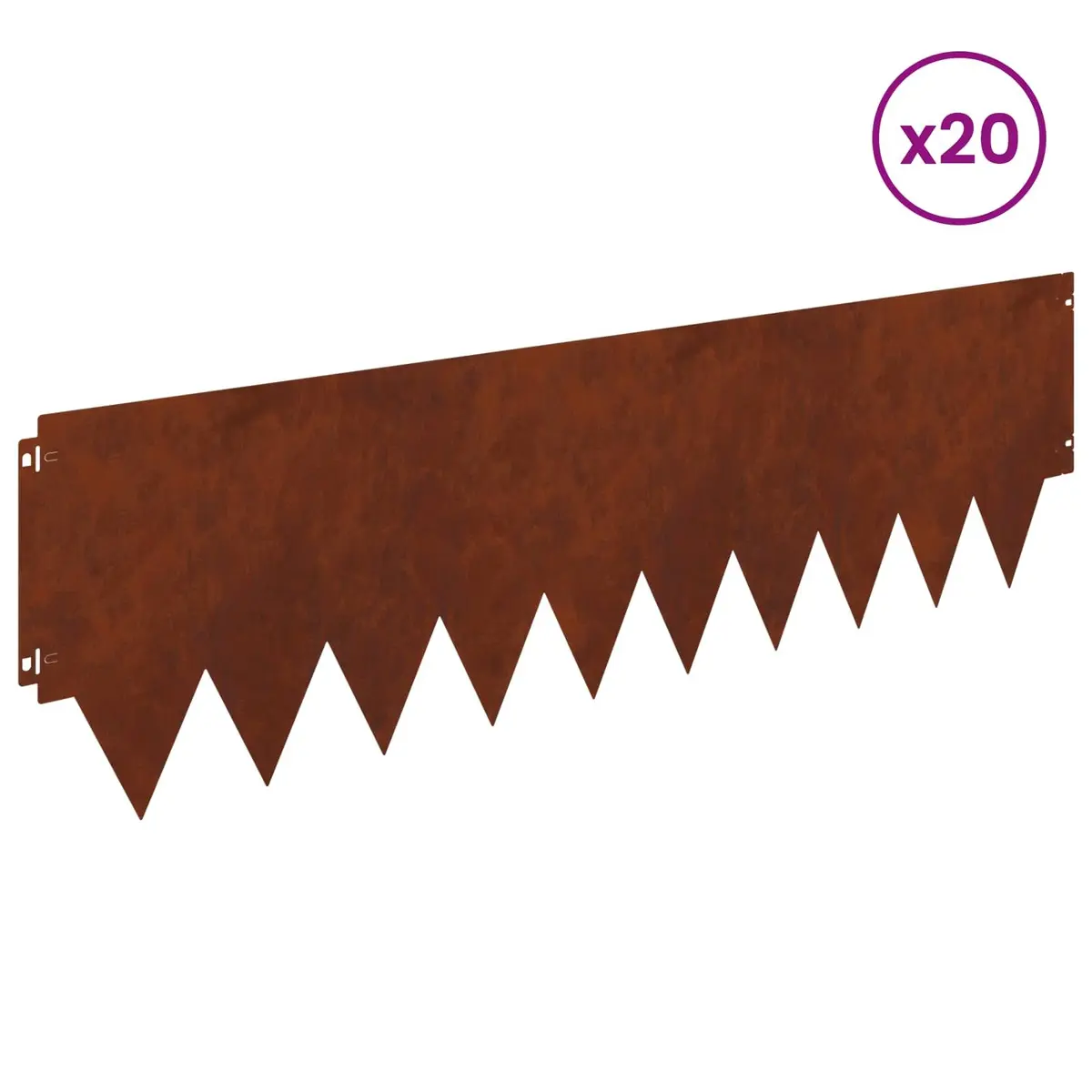 Steel Lawn Edging Garden Flexible Interlocking Border 20 Pieces
