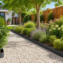 Garden Lawn Edging Set: 10 Steel Pieces at 103 x 15 cm