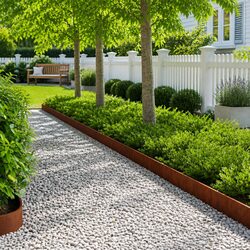 Steel Lawn Edging – 10 Pieces, 103 x 15 cm Each