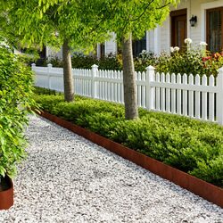 Garden Lawn Edging: 20 Steel Pieces, 103x15cm Each