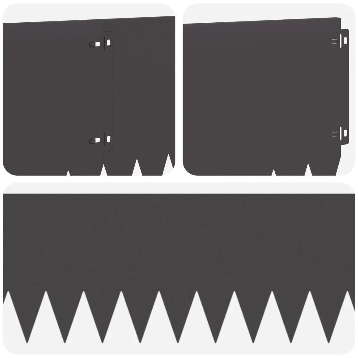 Garden Lawn Edging Steel Border Edge Black 103x25cm 10 Piece