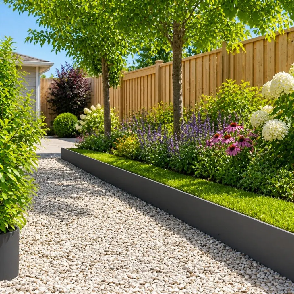 Garden Lawn Edge Steel Border Edging Black Bent Top 10 Piece 103x30cm