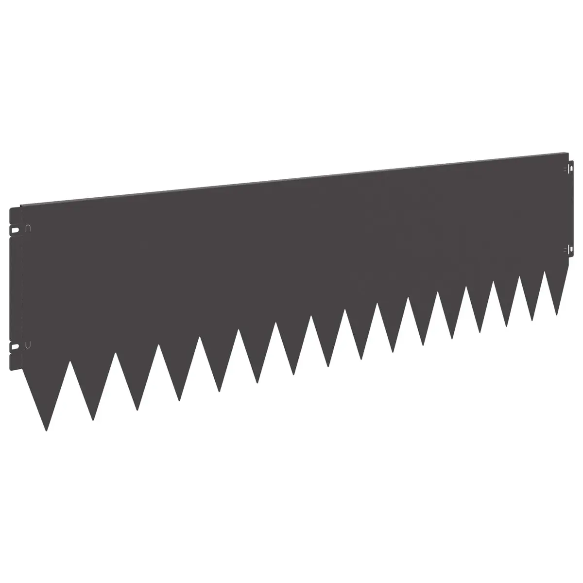 Garden Lawn Edge Steel Border Edging Black Bent Top 10 Piece 103x30cm