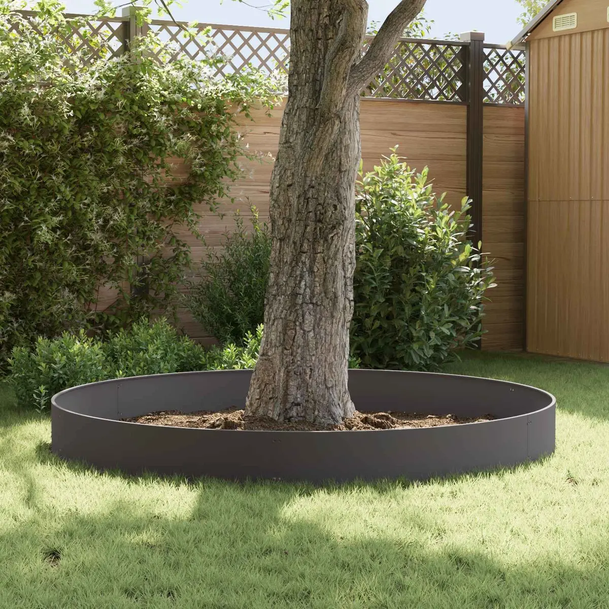 Garden Lawn Edge Steel Border Edging Black Bent Top 10 Piece 103x30cm