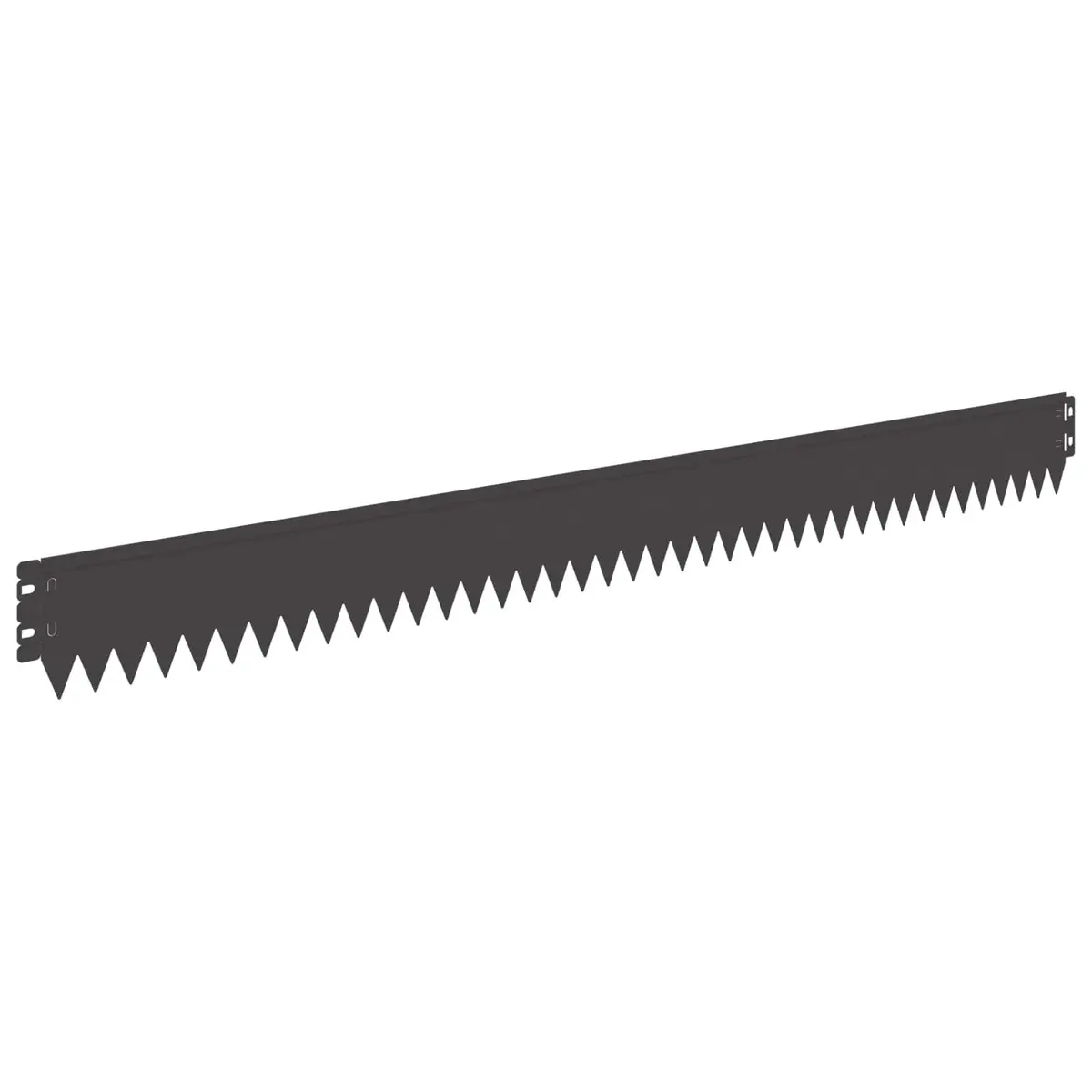 Garden Lawn Edge with Top Fold 10 pcs 103x10cm Steel Black Border Edging