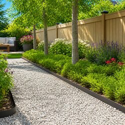 Garden Lawn Edging - 20 Steel Black Borders, 103 x 10 cm
