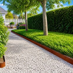 Garden Lawn Edging Border Steel 10 pcs 103 x 10 cm Rusty Brown