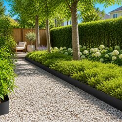 10-Piece Garden Edging Set - 103 x 15 cm Steel Black