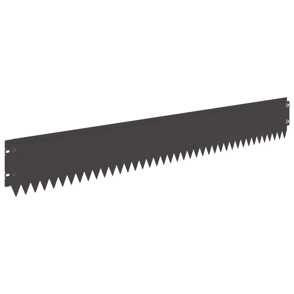 Steel Lawn Edging for Garden 10 Piece 103x15cm Black