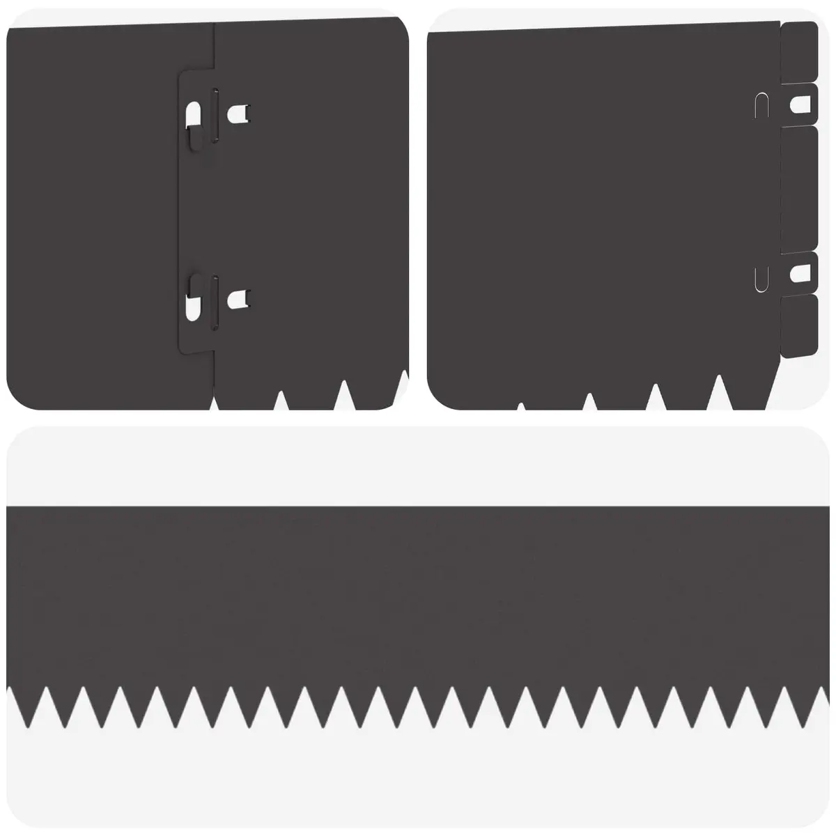 Steel Lawn Edging for Garden 10 Piece 103x15cm Black