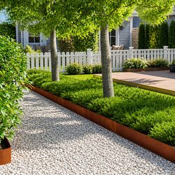 Garden Lawn Edging: 10 Steel Pieces, 103 x 15 cm Each