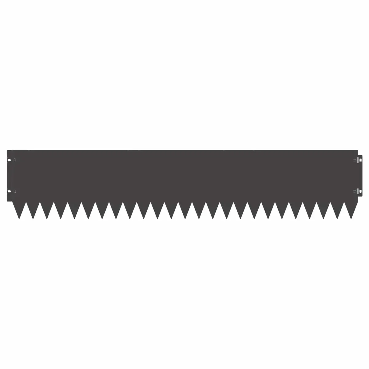Garden Lawn Edging Steel Border Fold Top Landscape Edge Black 103x20cm 10 Piece
