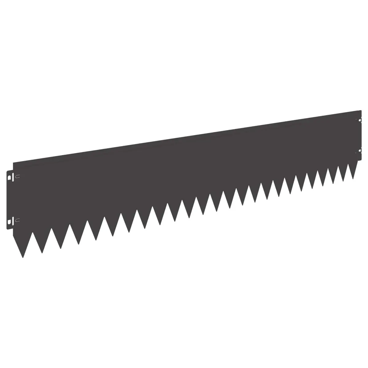 Garden Lawn Edging Steel Border Landscape Edge Black 103x20cm 20 Piece