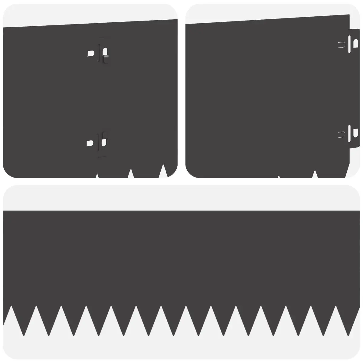 Garden Lawn Edging Steel Border Landscape Edge Black 103x20cm 20 Piece