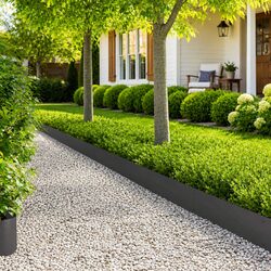 Garden Lawn Edging Borders 10 pcs 103 x 25 cm Steel Landscape Flower Bed