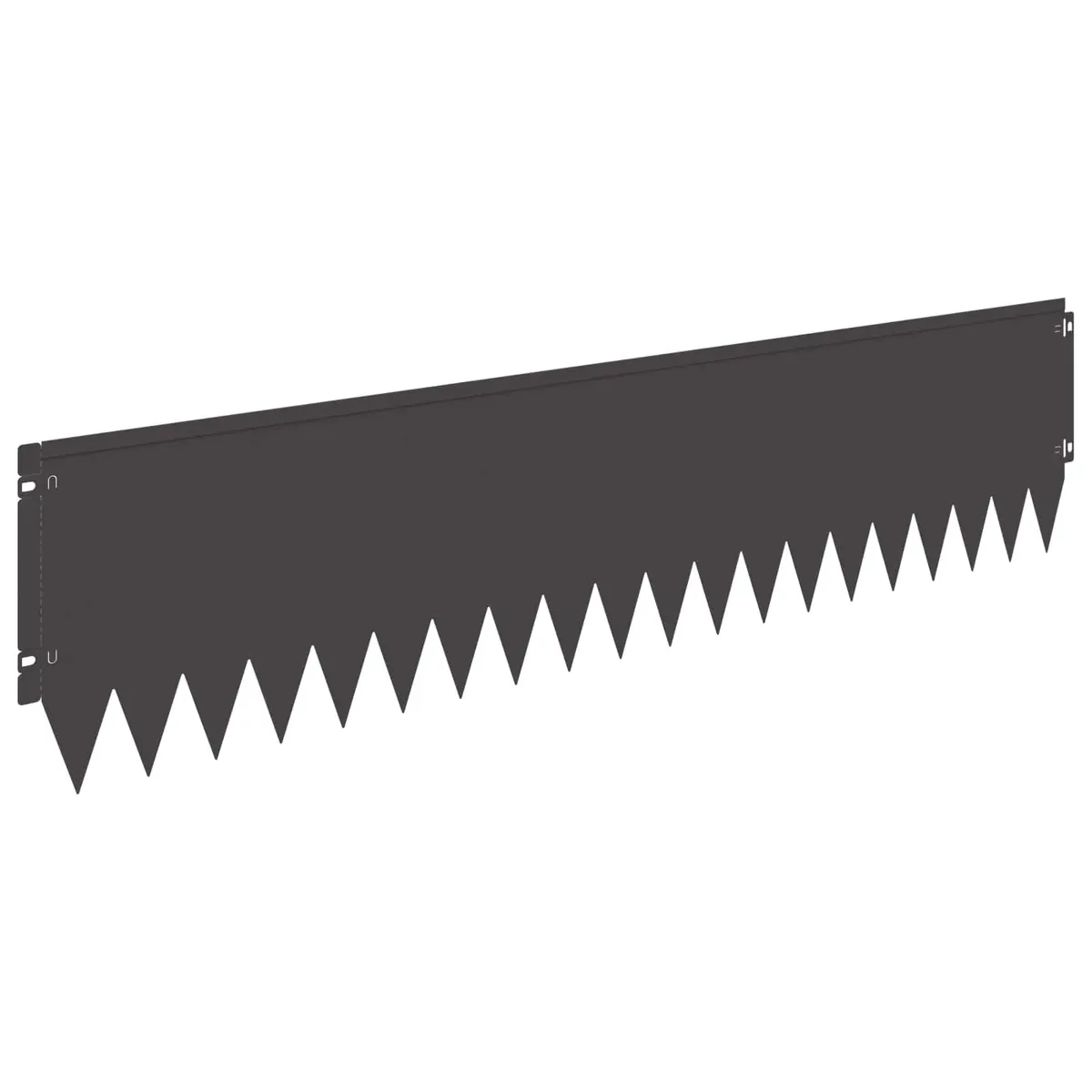 Garden Lawn Edging Steel Border Fence for Flower Bed Path Edge Black 103x25cm 10 Piece