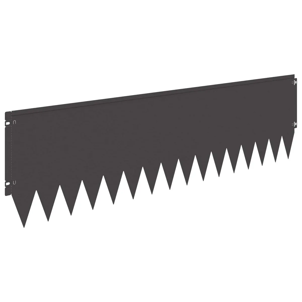 Lawn Edging Garden Use 103x30cm Steel Border Black 20 Piece