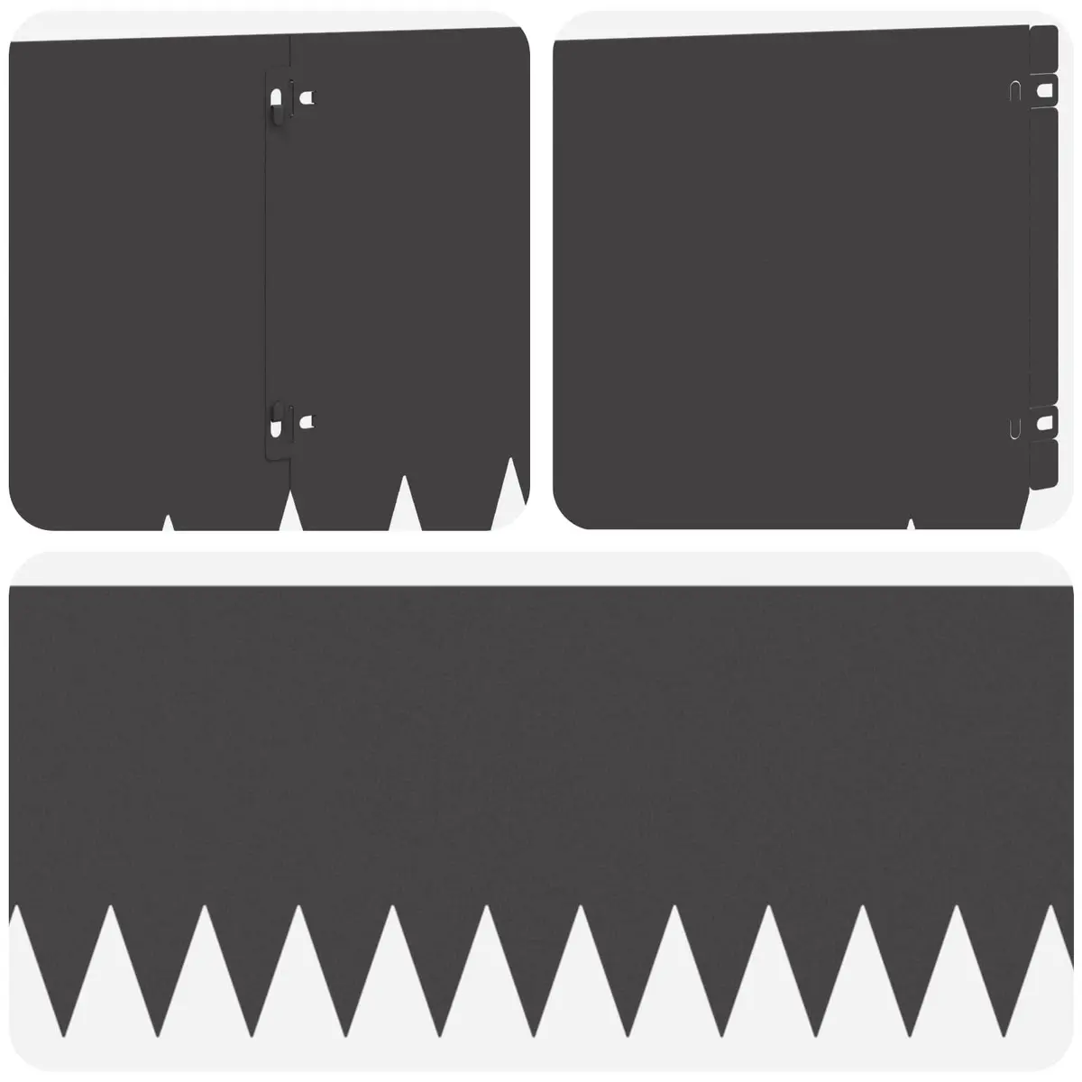 Lawn Edging Garden Use 103x30cm Steel Border Black 20 Piece