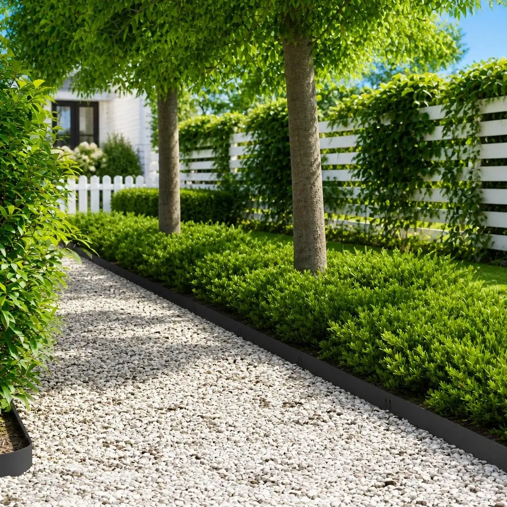 Steel Lawn Edging for Garden 100x12cm Black 10 Piece