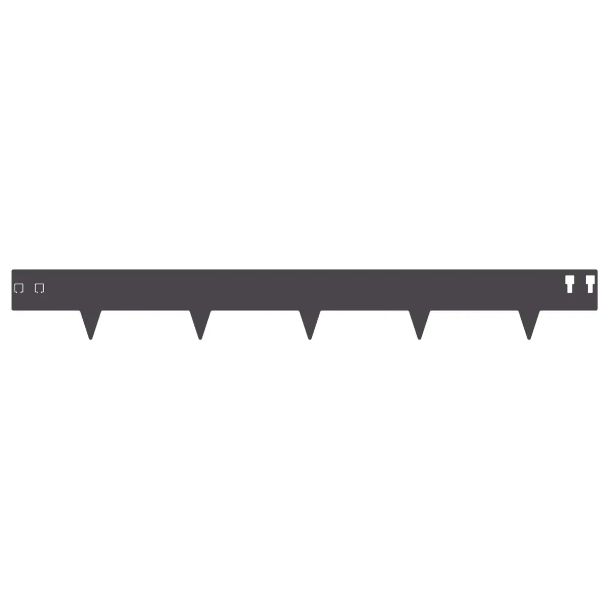 Steel Lawn Edging for Garden 100x12cm Black 10 Piece
