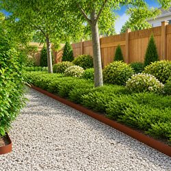 10-Piece Steel Lawn Edging Set - 100x12cm Each