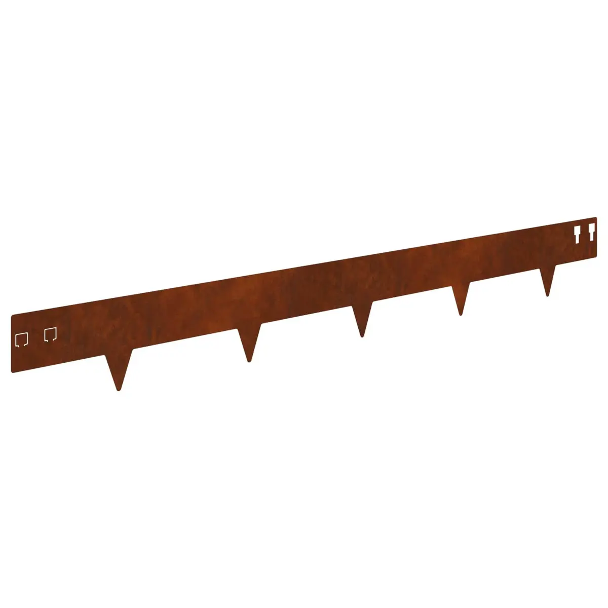 Steel Garden Lawn Edging for Outdoor Use 100x12cm 10 Piece