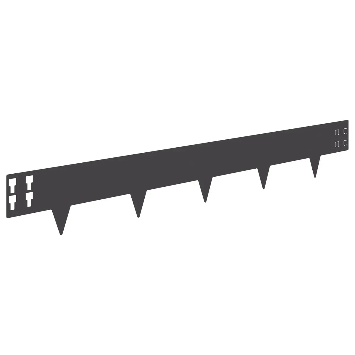 Garden Border Edge 100x15cm Steel Black Sharp Points 10 Piece