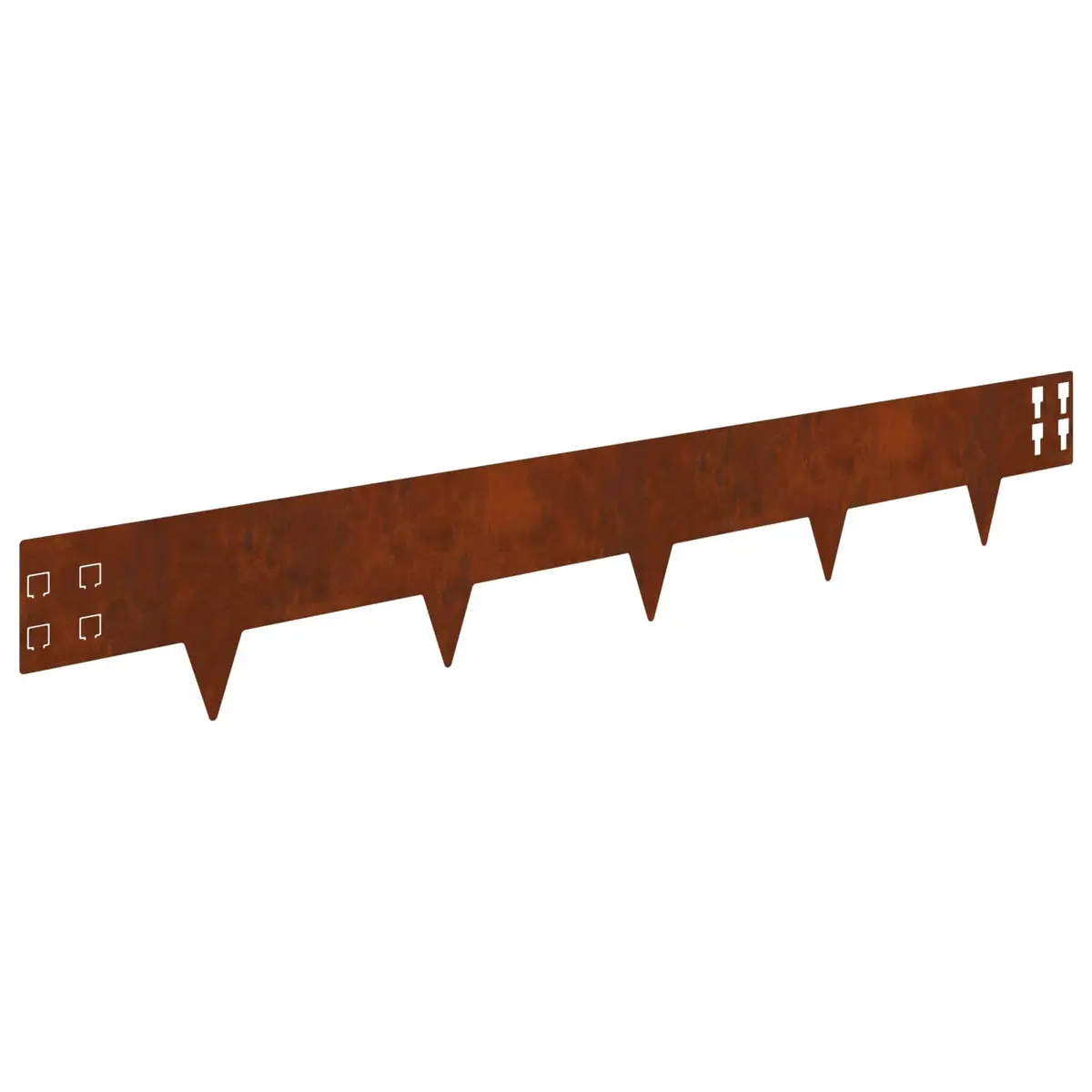 Garden Lawn Edging Outdoor 100x15cm Steel Border Rusty Brown