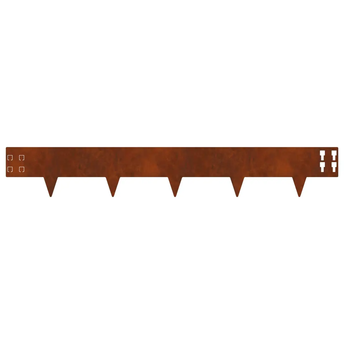 Garden Lawn Edging Outdoor 100x15cm Steel Border Rusty Brown