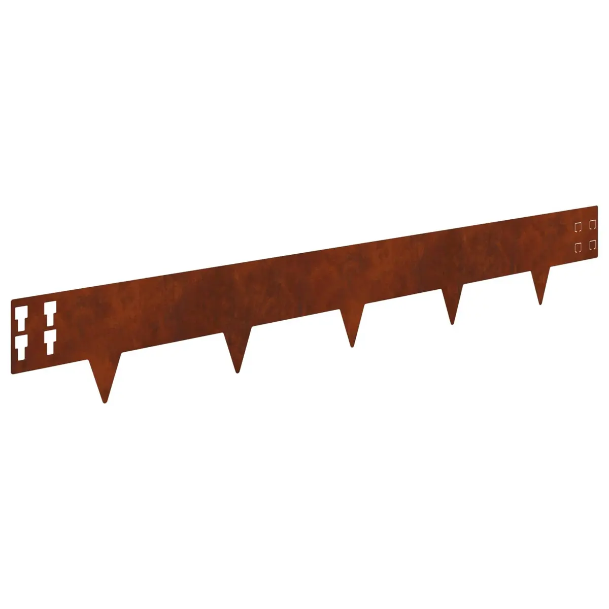 Garden Lawn Edging Outdoor 100x15cm Steel Border Rusty Brown