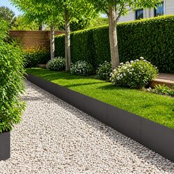 Steel Lawn Edging Barrier, 100 x 30 cm - 10 pcs