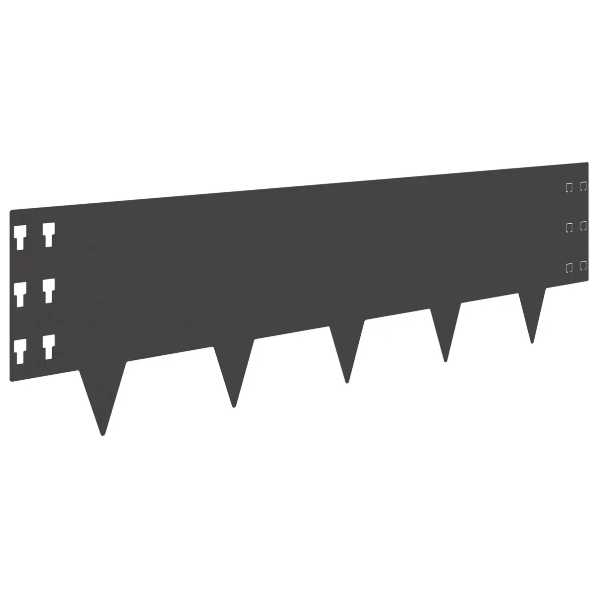 Steel Lawn Edging Garden Borders 100 x 30 cm Black