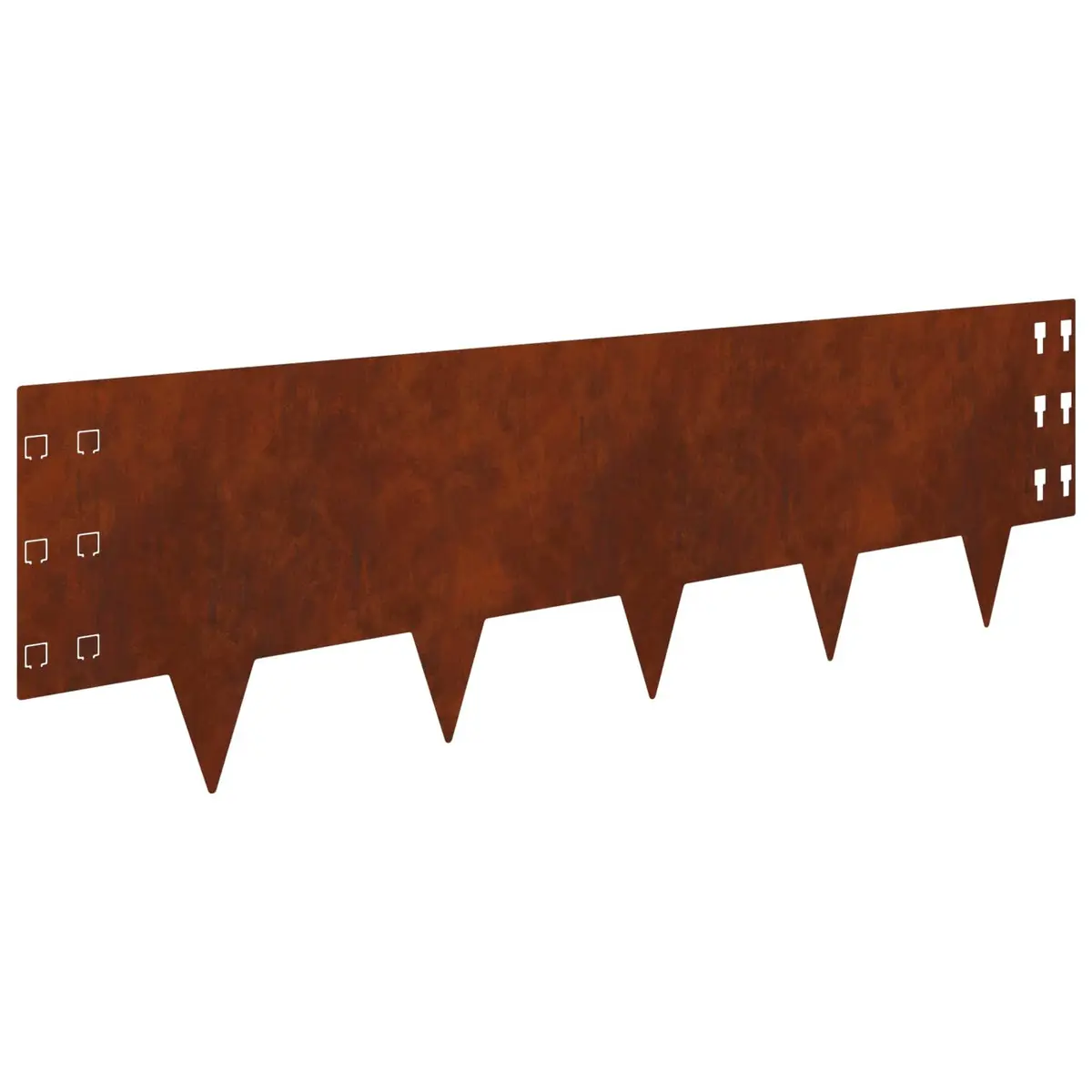 Garden Lawn Edging Outdoor 100 x 30 cm Steel Brown